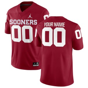 Men Custom Crimson OU Sooners #00 Alumni Jersey 239475-648