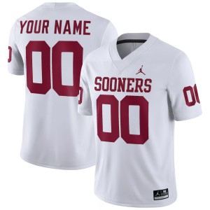 Men Custom White OU #00 Alumni Jerseys 747315-565