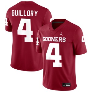 Men Courtland Guillory Crimson Oklahoma #4 Replica Jerseys 347773-346