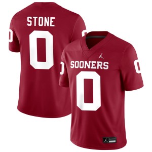 Men David Stone Crimson OU Sooners #0 NCAA Jerseys 933109-354