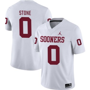 Men David Stone White Sooners #0 Official Jerseys 491862-721