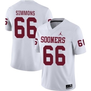 Men Derek Simmons White OU Sooners #66 Alumni Jerseys 312681-909