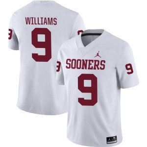Men Gentry Williams White Oklahoma Sooners #9 Game Jerseys 319786-780