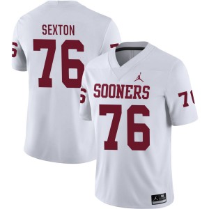 Men Jacob Sexton White Oklahoma Sooners #76 Alumni Jerseys 328092-735