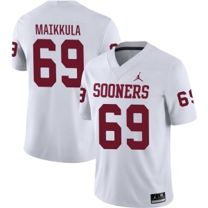 Men Jake Maikkula White OU #69 Embroidery Jerseys 979683-432