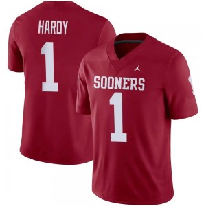 Men Jaydan Hardy Crimson OU Sooners #1 Game Jersey 508727-231
