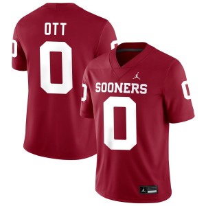 Men Jaydn Ott Crimson OU Sooners #0 University Jersey 969863-164
