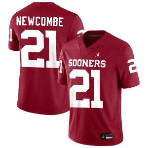 Men Jeremiah Newcombe Crimson Boomer Sooner #21 Replica Jersey 999677-702