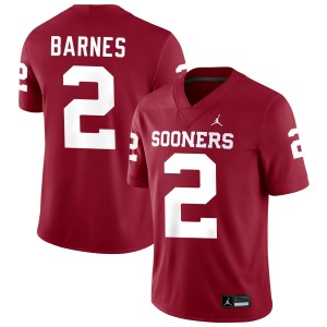 Men Jovantae Barnes Crimson Oklahoma #2 2025 Jersey 861616-661