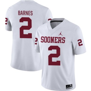 Men Jovantae Barnes White Sooners #2 2025 Jersey 123616-424