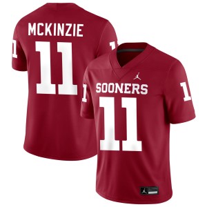 Men Kobie McKinzie Crimson OU Sooners #11 Game Jerseys 860007-698