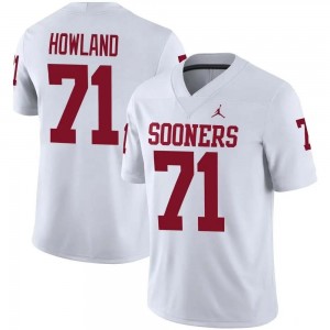 Men Logan Howland White OU Sooners #71 Stitched Jerseys 903548-780