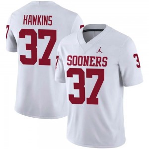 Men Maliek Hawkins White OU #37 2025 Jerseys 713055-972