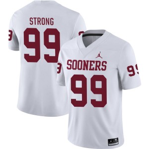 Men Markus Strong White Sooners #99 Limited Jersey 198460-907