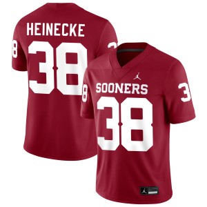 Men Owen Heinecke Crimson Oklahoma #38 High School Jerseys 629427-711