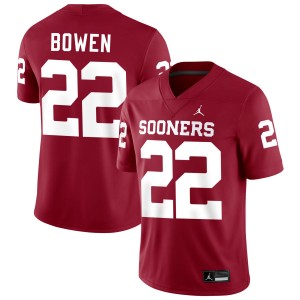 Men Peyton Bowen Crimson OU Sooners #22 2025-26 Jerseys 271143-860