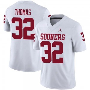 Men R Mason Thomas White Boomer Sooner #32 Player Jersey 710355-696