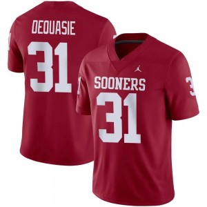 Men Reed DeQuasie Crimson Boomer Sooner #31 Limited Jerseys 905991-512