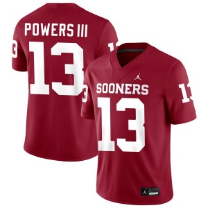 Men Reggie Powers III Crimson Boomer Sooner #13 2025-26 Jerseys 477883-973
