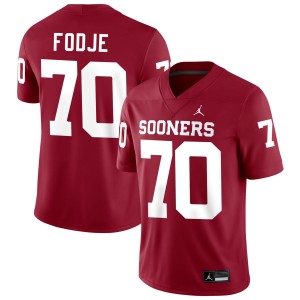 Men Ryan Fodje Crimson OU Sooners #70 Stitched Jersey 441322-713