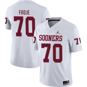 Men Ryan Fodje White OU #70 High School Jersey 871488-685