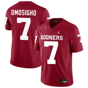 Men Sammy Omosigho Crimson Oklahoma #7 NCAA Jerseys 633361-414