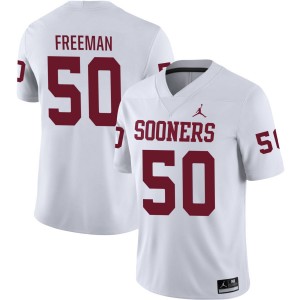 Men Seth Freeman White Oklahoma Sooners #50 University Jersey 715661-669