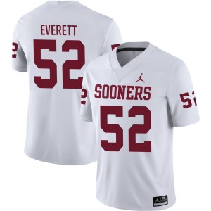 Men Troy Everett White OU Sooners #52 Limited Jerseys 992552-951