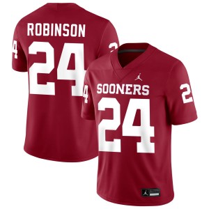 Men Xavier Robinson Crimson OU Sooners #24 Limited Jersey 702314-743