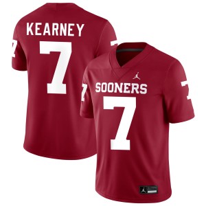 Men Zion Kearney Crimson Oklahoma Sooners #7 2025 Jerseys 716182-233
