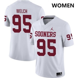 Women Austin Welch White Oklahoma #95 2025-26 Jerseys 205351-637