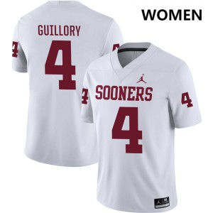 Women Courtland Guillory White Sooners #4 2025 Jersey 636491-925