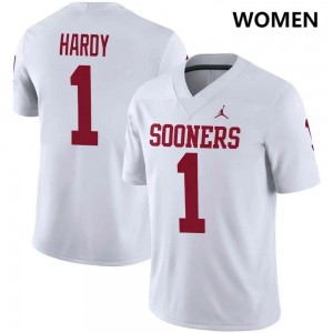 Women Jaydan Hardy White OU Sooners #1 Game Jerseys 928303-686