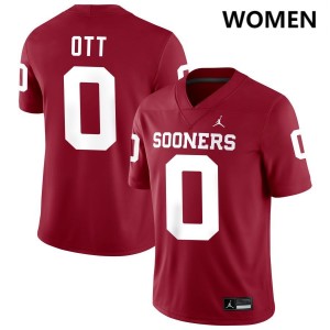 Women Jaydn Ott Crimson OU #0 Player Jerseys 315699-477