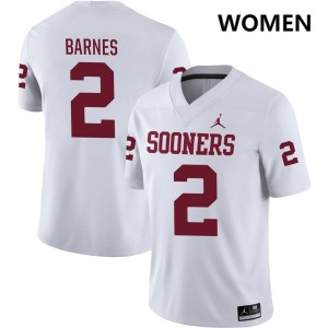 Women Jovantae Barnes White Sooners #2 High School Jerseys 168197-233