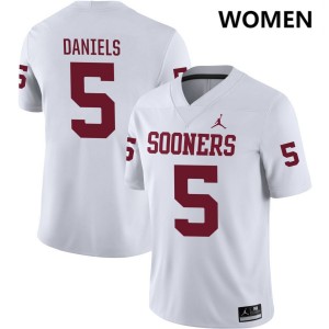 Women Kendal Daniels White Boomer Sooner #5 Player Jerseys 711006-744