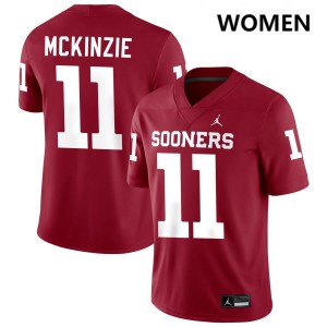 Women Kobie McKinzie Crimson OU #11 University Jerseys 678476-815