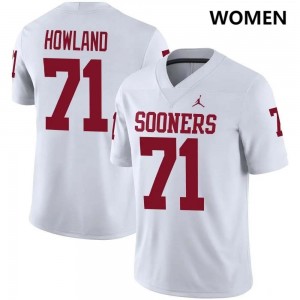 Women Logan Howland White Sooners #71 Game Jerseys 864608-133