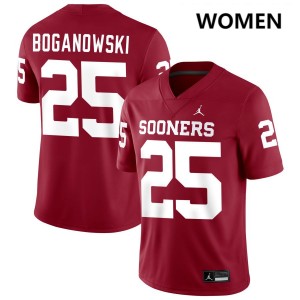 Women Michael Boganowski Crimson OU #25 2025-26 Jersey 310358-417