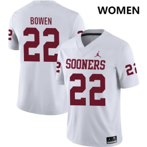 Women Peyton Bowen White OU Sooners #22 Game Jerseys 931346-707