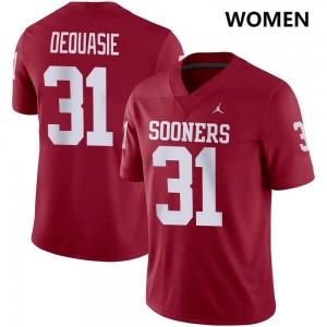 Women Reed DeQuasie Crimson OU Sooners #31 2025 Jersey 600397-204