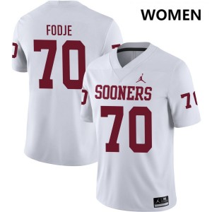 Women Ryan Fodje White OU #70 High School Jersey 707001-625
