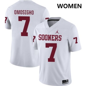 Women Sammy Omosigho White Sooners #7 High School Jersey 701588-573