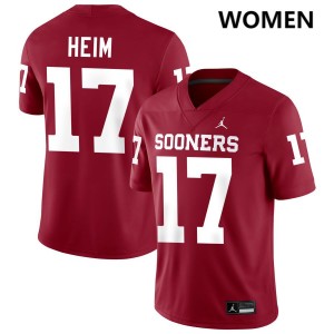 Women Taylor Heim Crimson Sooners #17 2025-26 Jerseys 232703-888