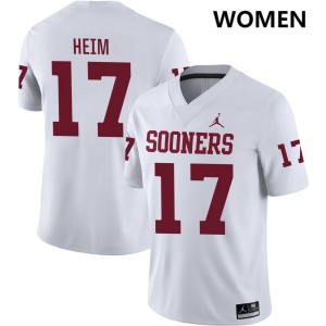 Women Taylor Heim White OU Sooners #17 2025 Jersey 509535-301