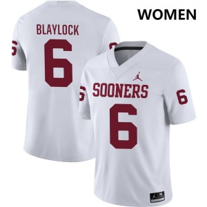 Women Tory Blaylock White Oklahoma Sooners #6 Official Jersey 568408-315