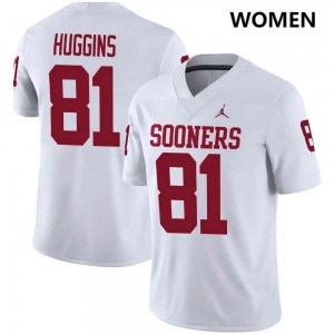 Women Will Huggins White Boomer Sooner #81 High School Jerseys 923289-306