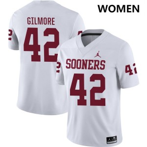 Women Wyatt Gilmore White OU #42 Embroidery Jersey 338941-108