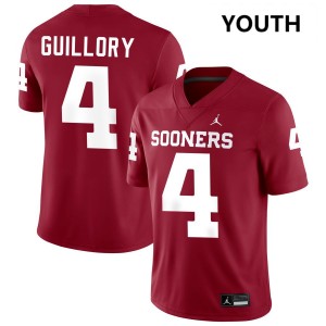 Youth Courtland Guillory Crimson Oklahoma #4 2025-26 Jerseys 958787-834