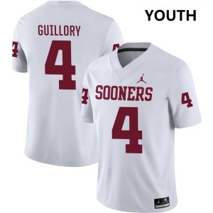 Youth Courtland Guillory White Oklahoma Sooners #4 Alumni Jersey 803453-499
